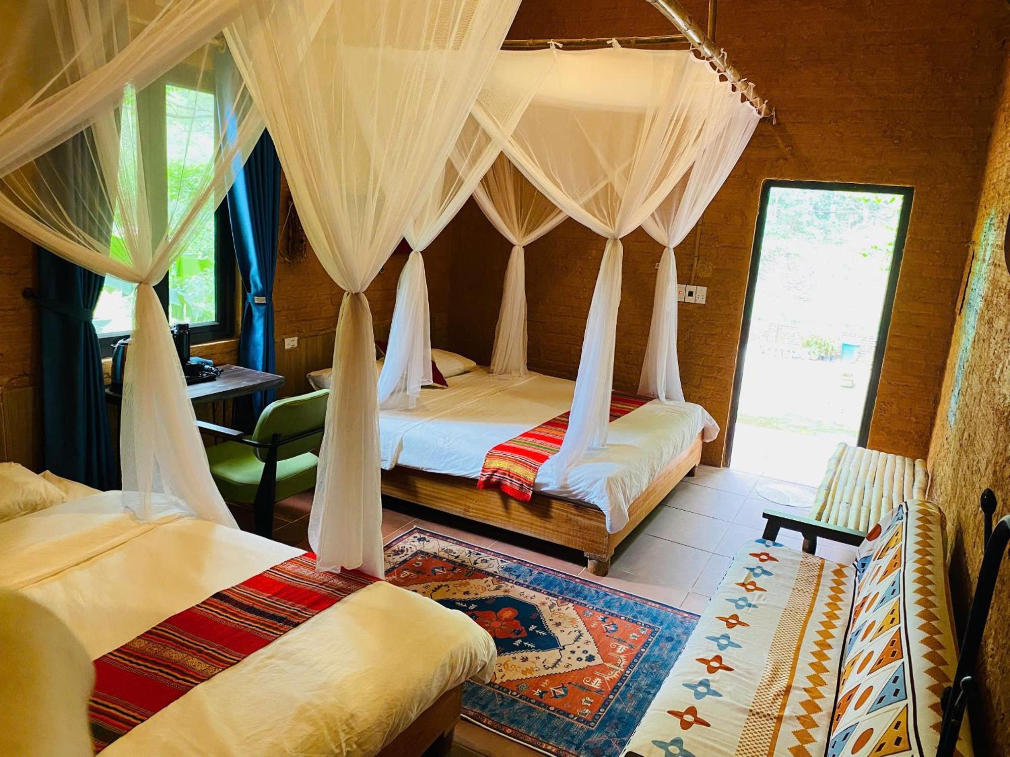Pu Luong Homestay & Tours Huong Ba Thuoc Екстериор снимка